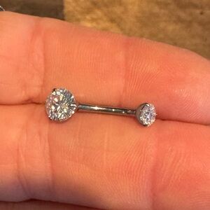 1.5 ctw moissanite belly ring